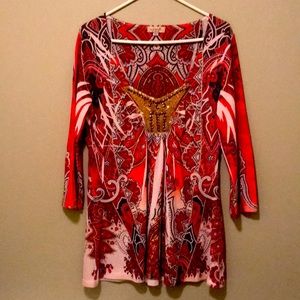 Sequin embellished Dillard’s One World top